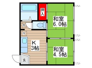 Ｋコ－ポの物件間取画像